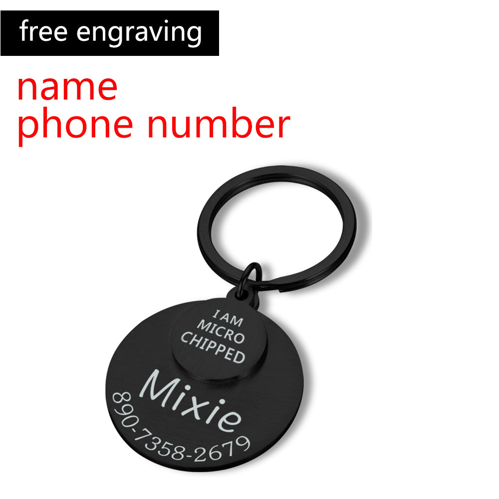 Personalized Dog Tag Keychain: Pet ID Collar