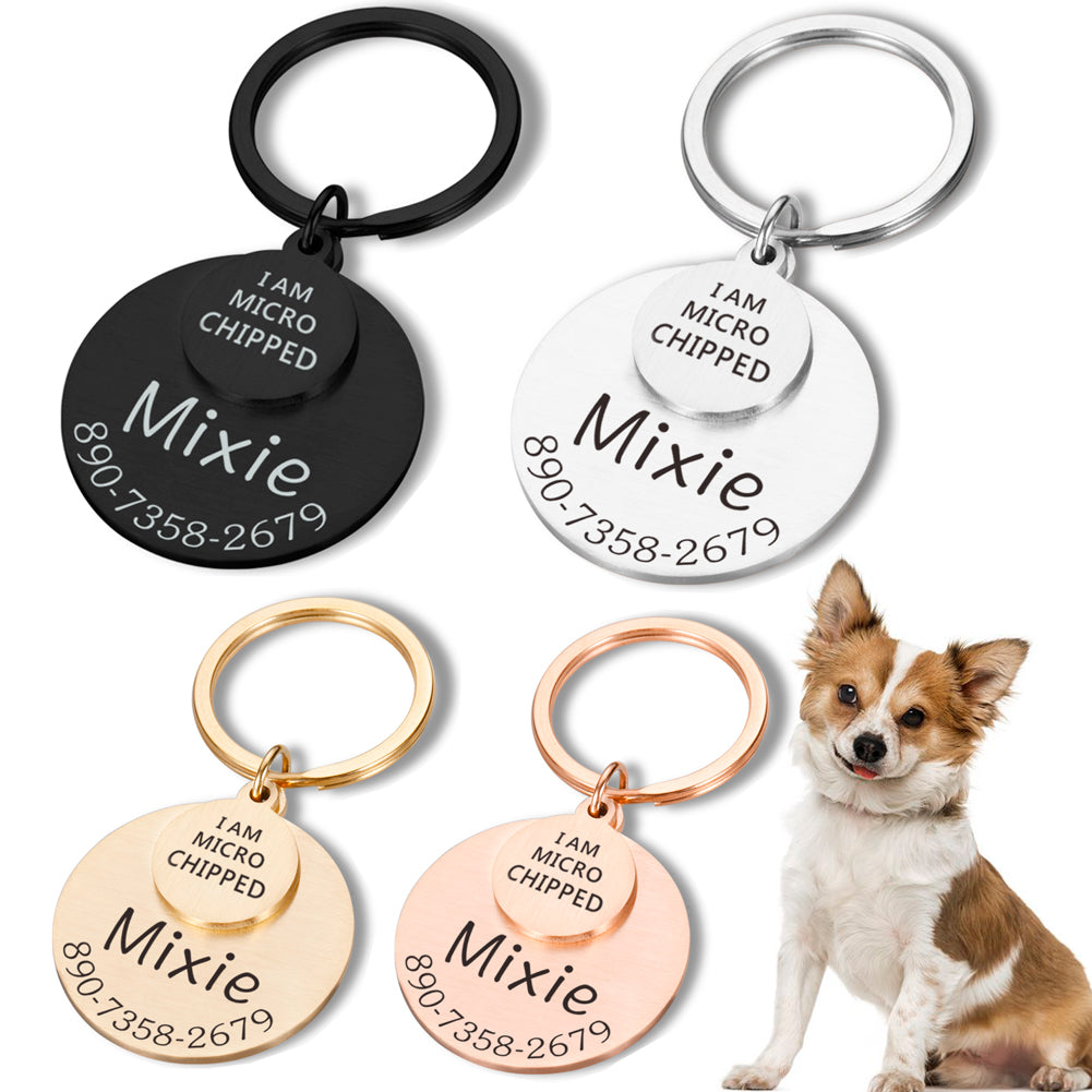 Personalized Dog Tag Keychain: Pet ID Collar