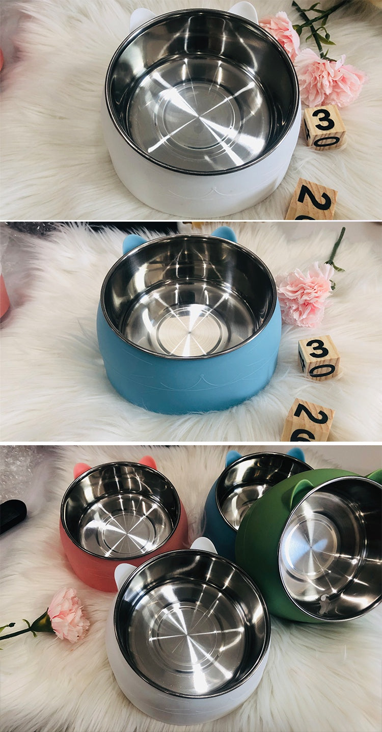 Cat Head Shaped Stainless Steel Bowl – Small, Medium & Large