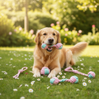 Pink Cotton Rope Dog Toy Set