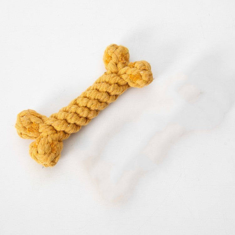 Durable Cotton Bone Toy – Bite-Resistant Chew & Play
