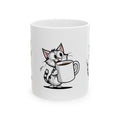 Crazy Coffee Cat Ceramic Mug (11oz, 15oz)