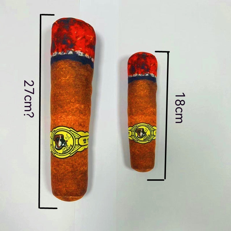 Plush Cigar Dog Toy