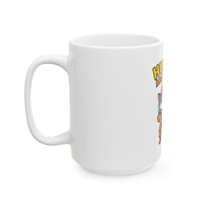 Funny Cat Mug | Humans are Just Staff, Cute Coffee Cup