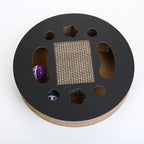 Corrugated Scratch Board Cat Toy – Durable Cat Scratcher with Bell