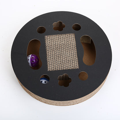 Corrugated Scratch Board Cat Toy – Durable Cat Scratcher with Bell