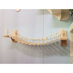 Pine wall hanging bridge cat toy