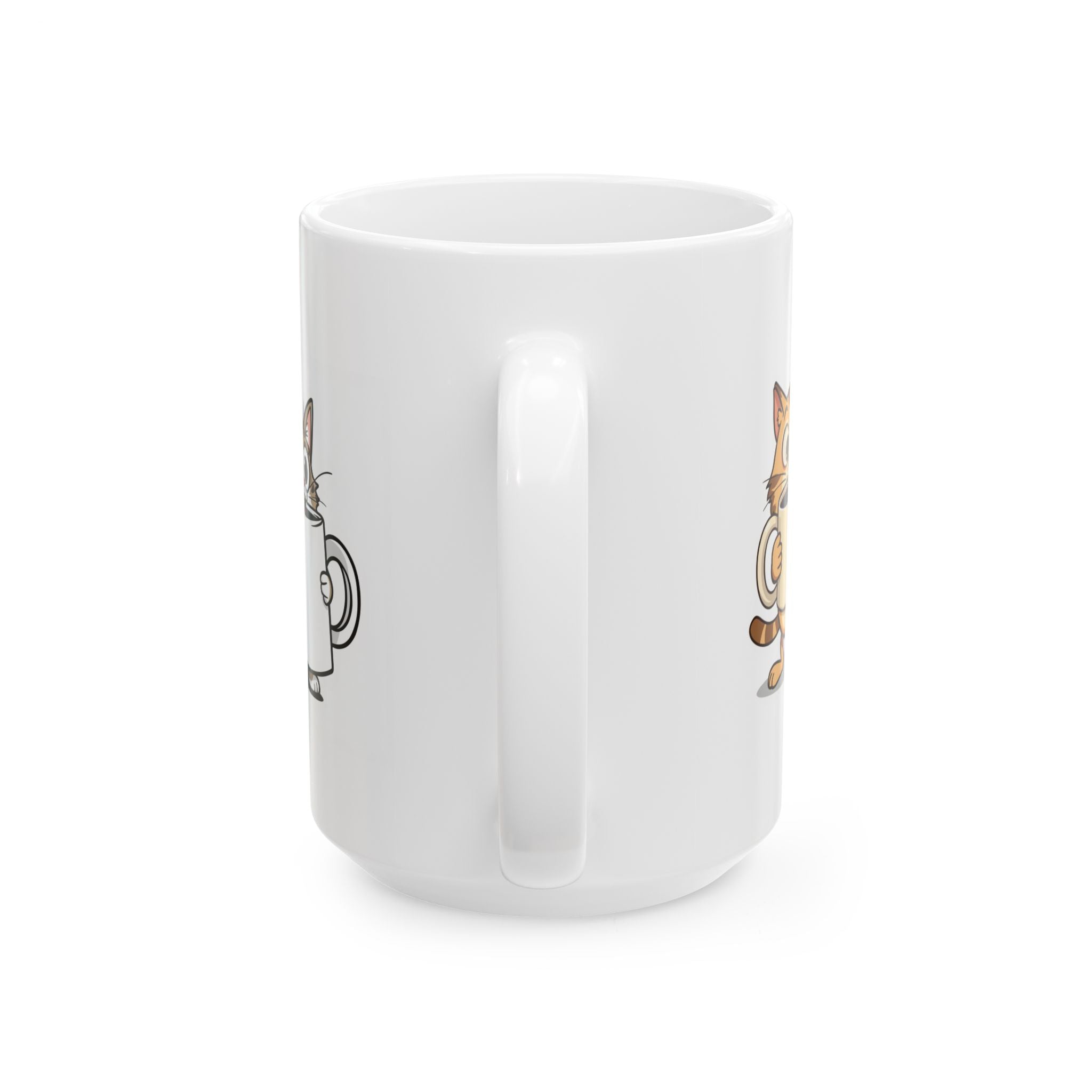 Crazy Coffee Cat Ceramic Mug (11oz, 15oz)