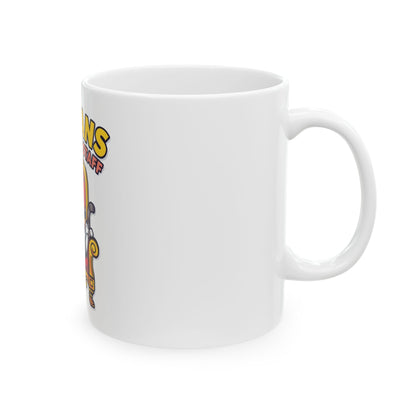 Funny Cat Mug | Humans are Just Staff, Cute Coffee Cup