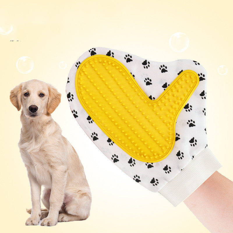 Silicone Pet Brush Glove Bath & Massage Grooming Glove for Cats and Dogs