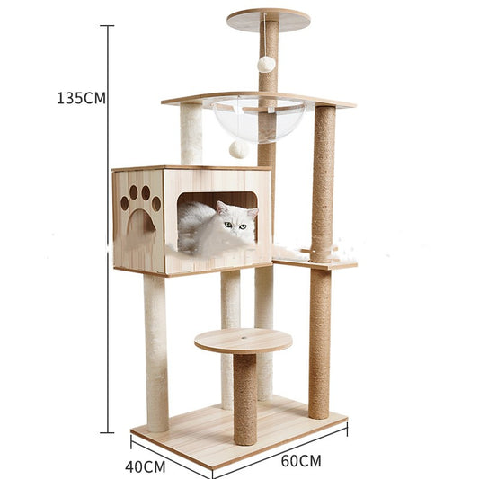 ToyTigris Cat Crawl Nest Scratching Board Tree