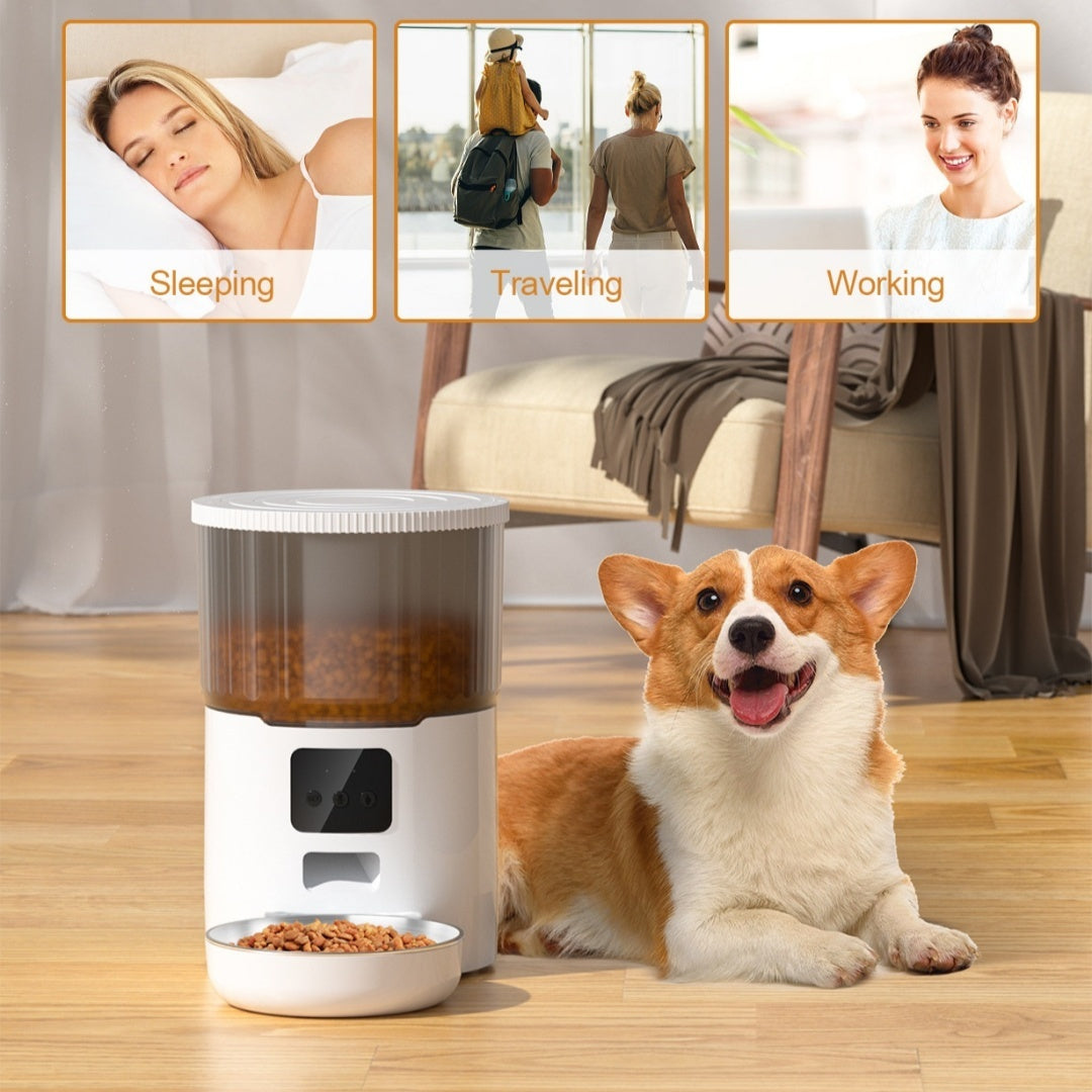 Automatic Pet Feeder with WiFi & USB Options