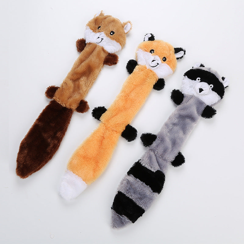 Squeaky Long Plush Animal Dog Toy