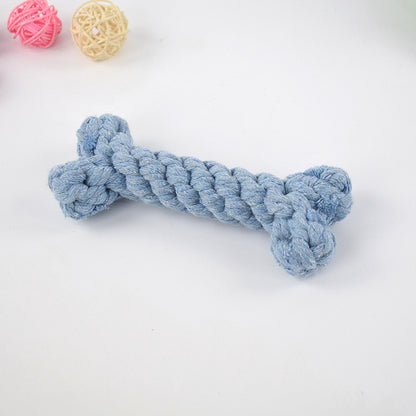 Durable Cotton Bone Toy – Bite-Resistant Chew & Play