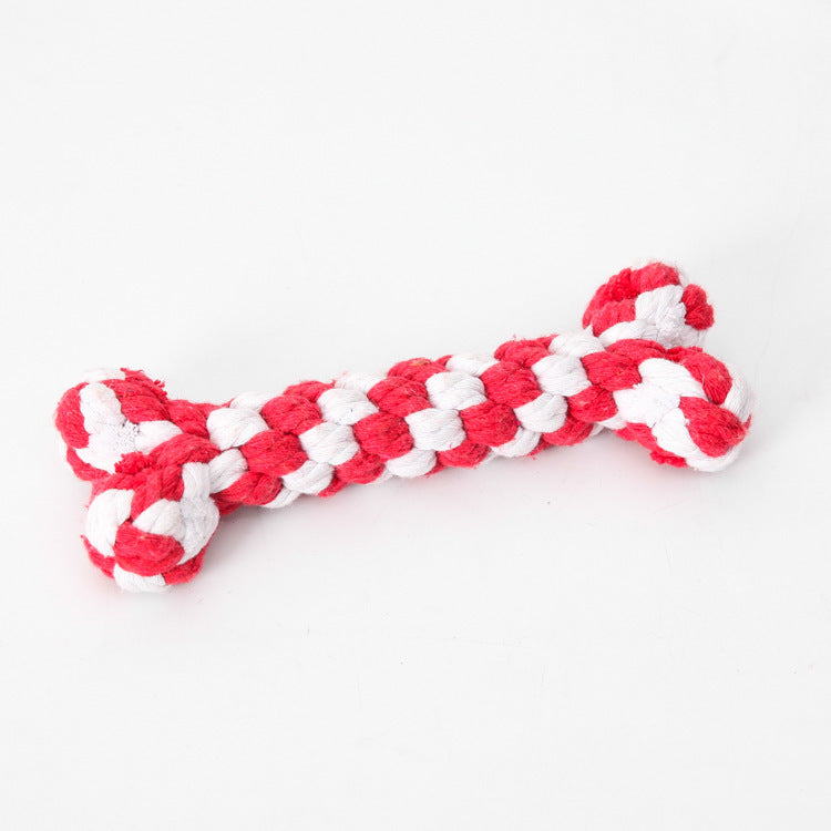 Durable Cotton Bone Toy – Bite-Resistant Chew & Play