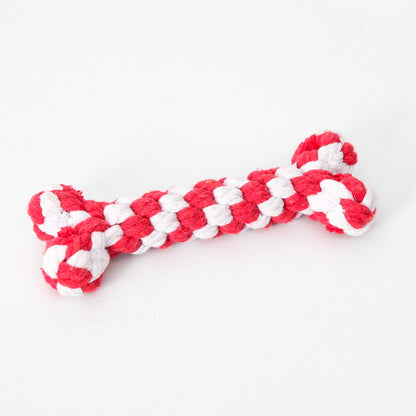 Durable Cotton Bone Toy – Bite-Resistant Chew & Play