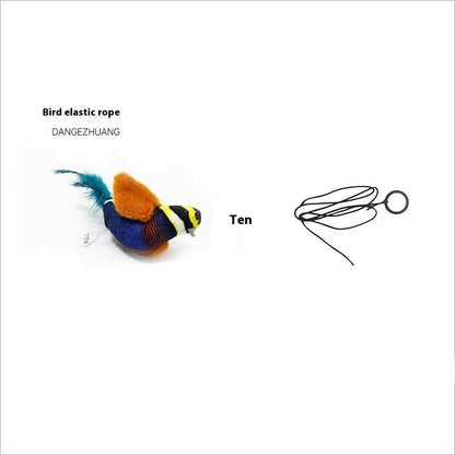Simulation Plush Sound Bird Toy For Cats