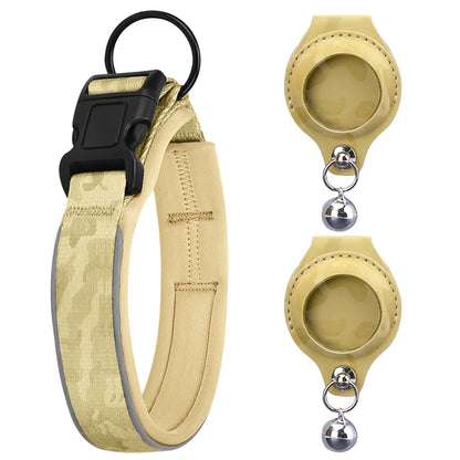 Airtag Pet Collar with Protective Leather Case