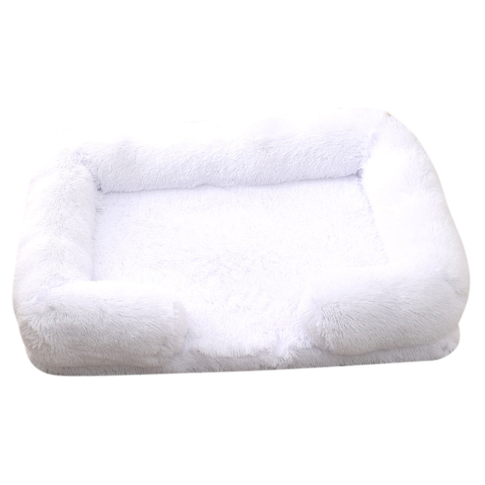 Winter Plush Dog Bed