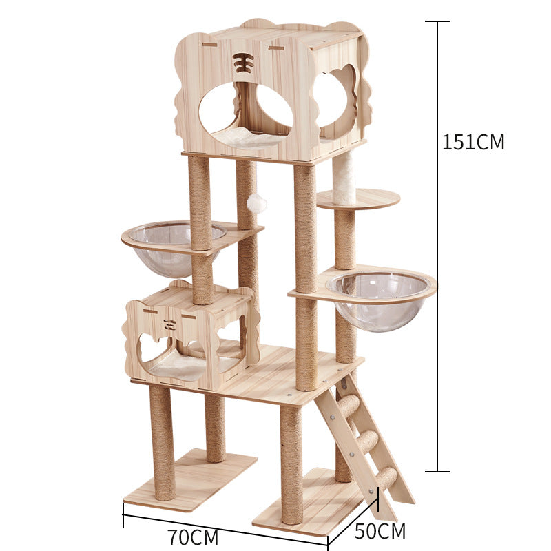 ToyTigris Cat Crawl Nest Scratching Board Tree