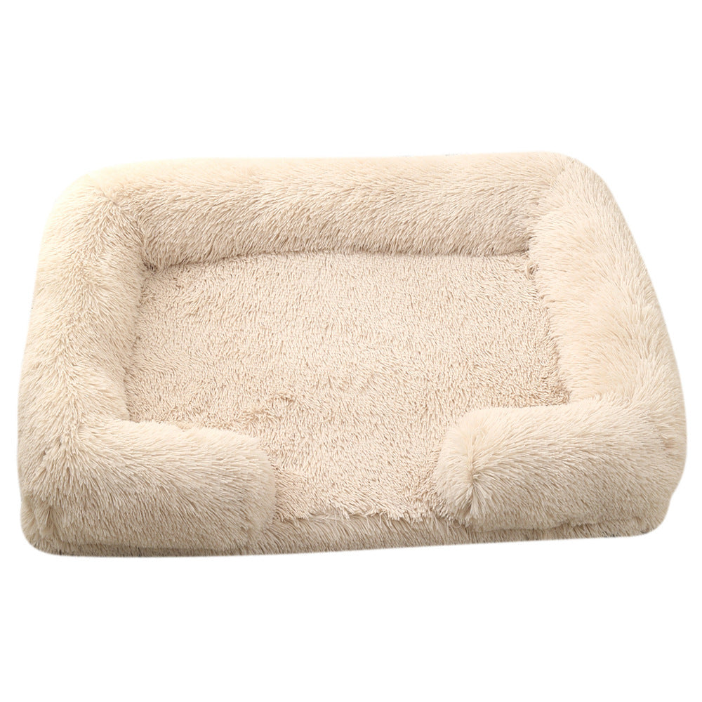 Winter Plush Dog Bed