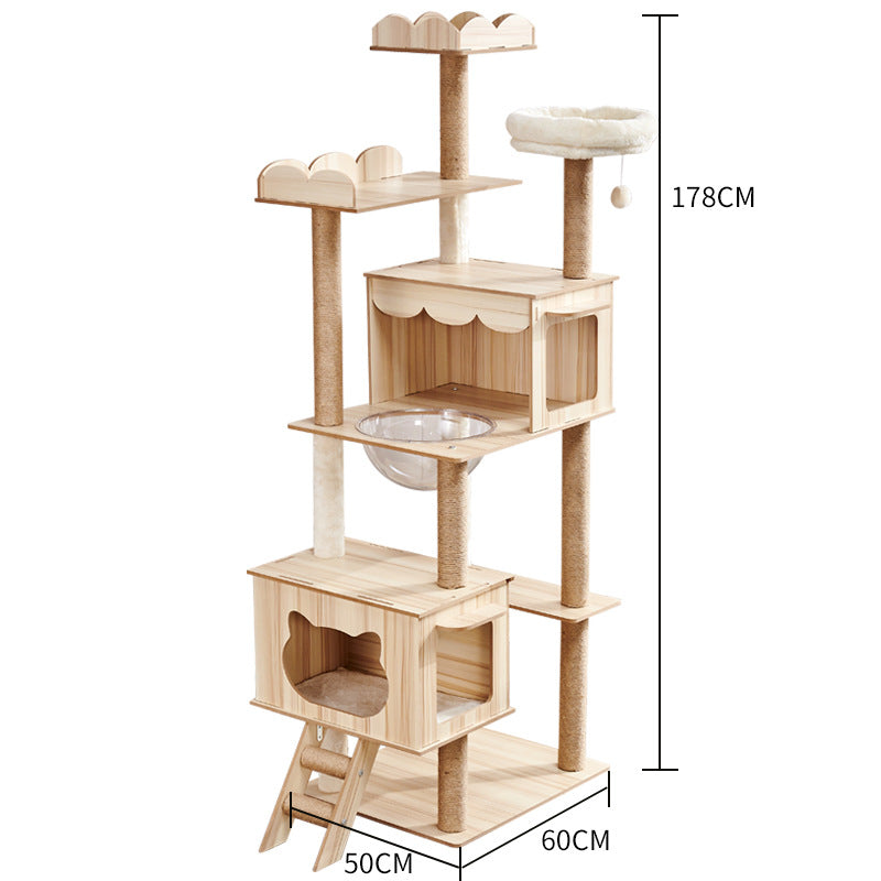 ToyTigris Cat Crawl Nest Scratching Board Tree