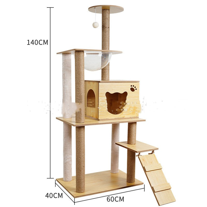 ToyTigris Cat Crawl Nest Scratching Board Tree