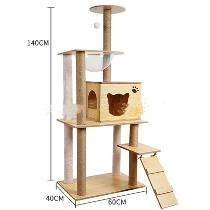 ToyTigris Cat Crawl Nest Scratching Board Tree