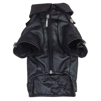 Dog Winter Leather Jacket - Stylish Big Dog Clothes