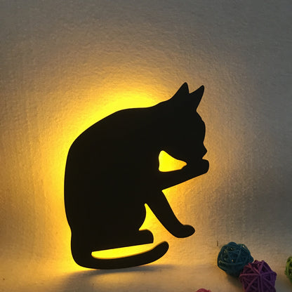 LED Cat & Dog Shadow Night Light