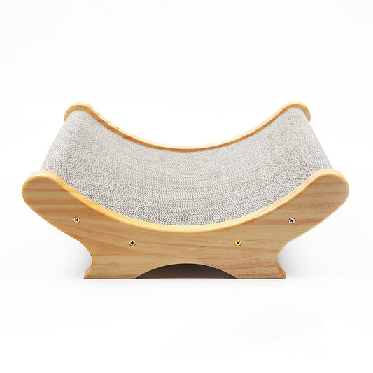 U-Shaped Cat Scratcher Bed Paw Grinder & Play Toy