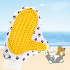 Silicone Pet Brush Glove Bath & Massage Grooming Glove for Cats and Dogs