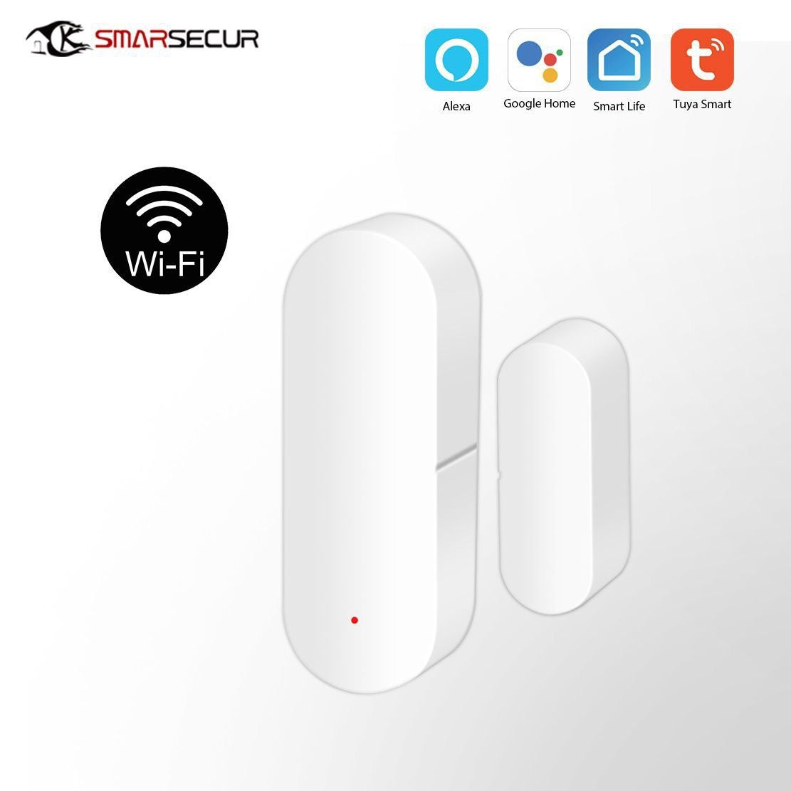 Tuya Smart WiFi Door & Window Sensor – Remote Alert, Voice Control