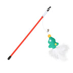 Christmas Feather Wand Cat Toy