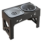 ToyTigris Elevated Double Bowl Pet Feeding Station