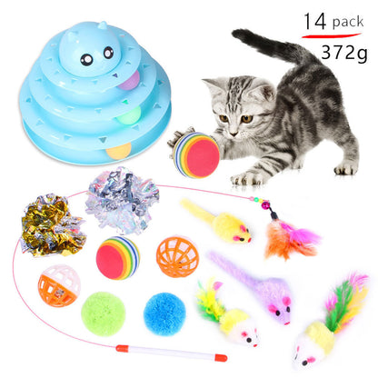Variety Pack of Cat Toys Plush, Feather & Interactive Play Set