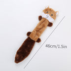 Squeaky Long Plush Animal Dog Toy