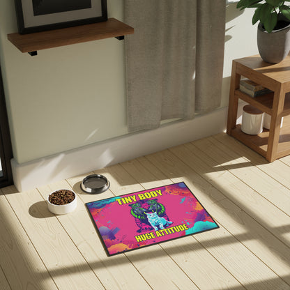 Colorful Pet Mat with Tiny Body Huge Attitude Cat and Tiger Design