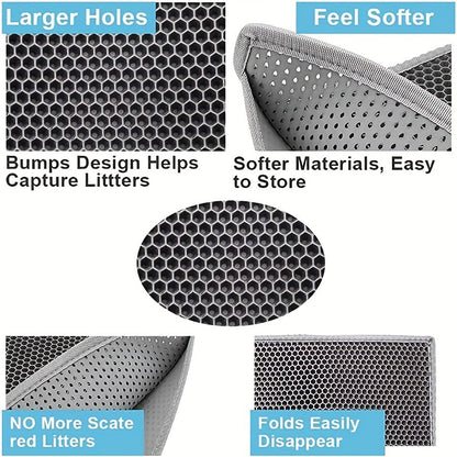 Double-Layer Cat Litter Mat