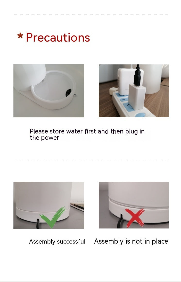 Automatic Cat Water Fountain Food-Grade Hydration Dispenser