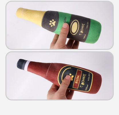 Champagne Bottle Dog Bite Toy