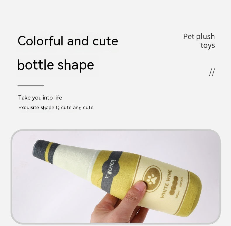 Champagne Bottle Dog Bite Toy