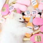 Wine & Perfume Bottle Plush Dog Toy