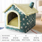 Autumn & Winter Cozy Closed Cat Kennel Bed