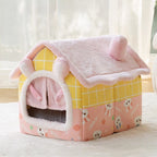 Autumn & Winter Cozy Closed Cat Kennel Bed