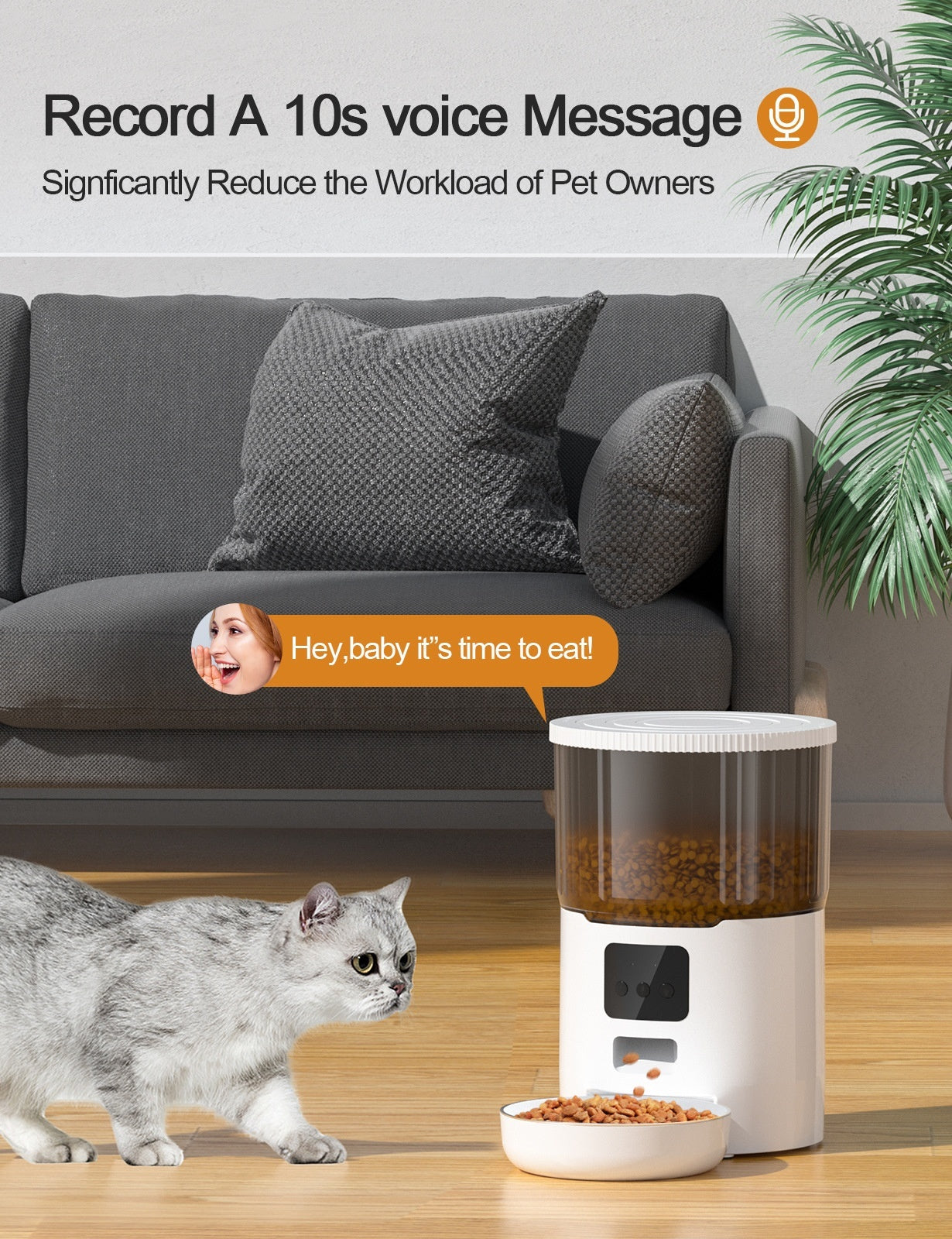 Automatic Pet Feeder with WiFi & USB Options