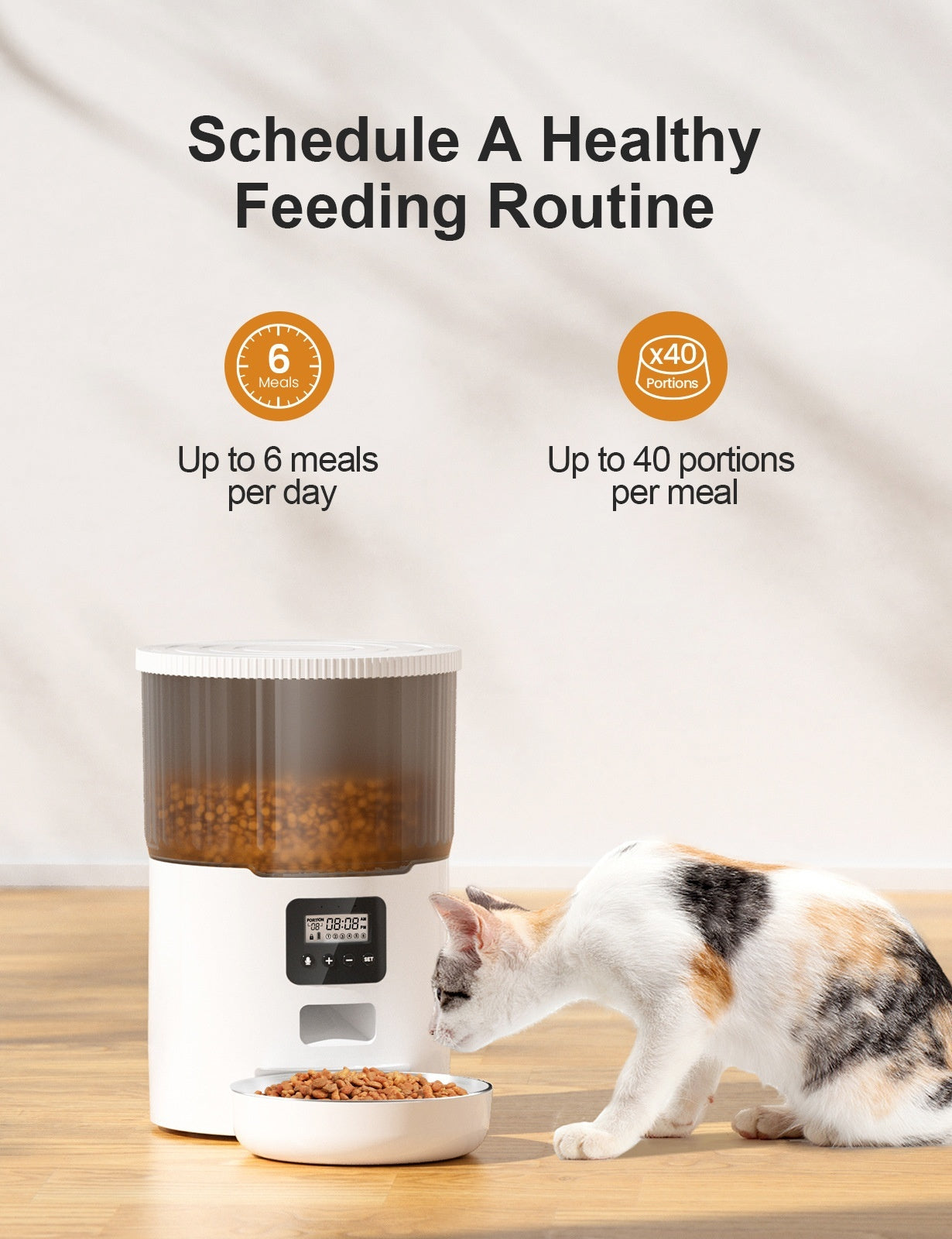 Automatic Pet Feeder with WiFi & USB Options