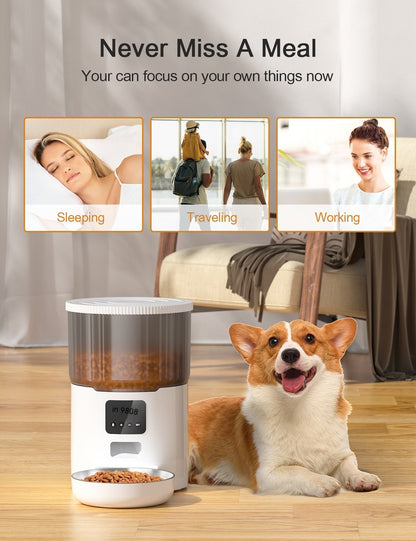 Automatic Pet Feeder with WiFi & USB Options