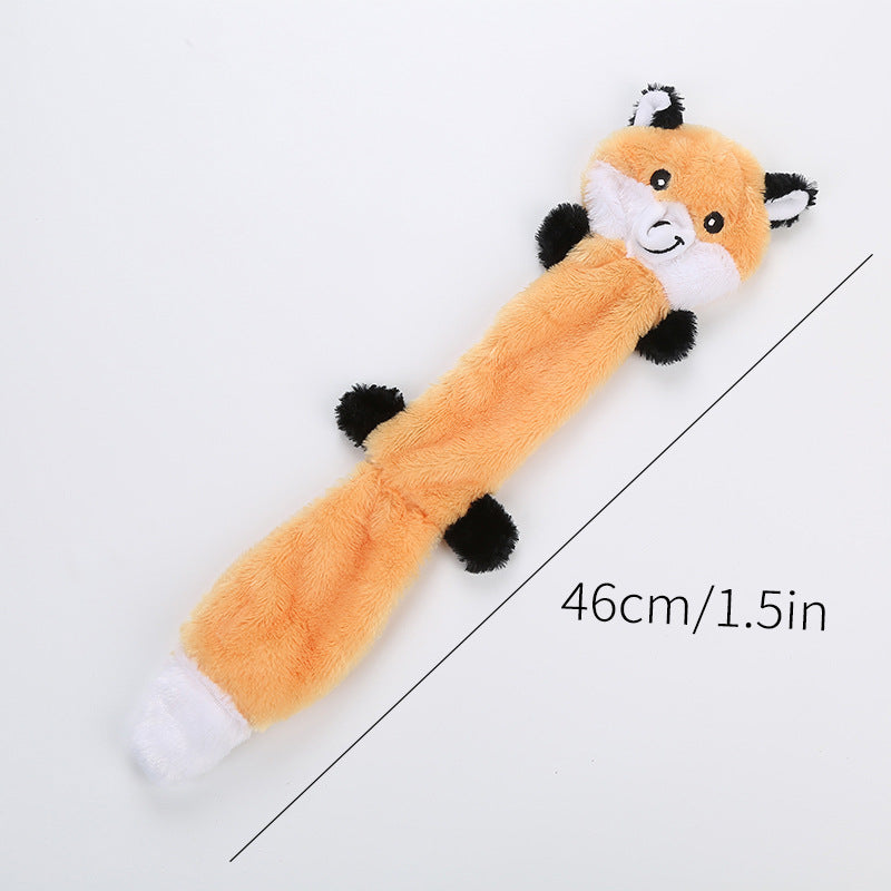 Squeaky Long Plush Animal Dog Toy
