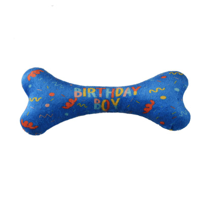 Dog birthday scarf & toy bone